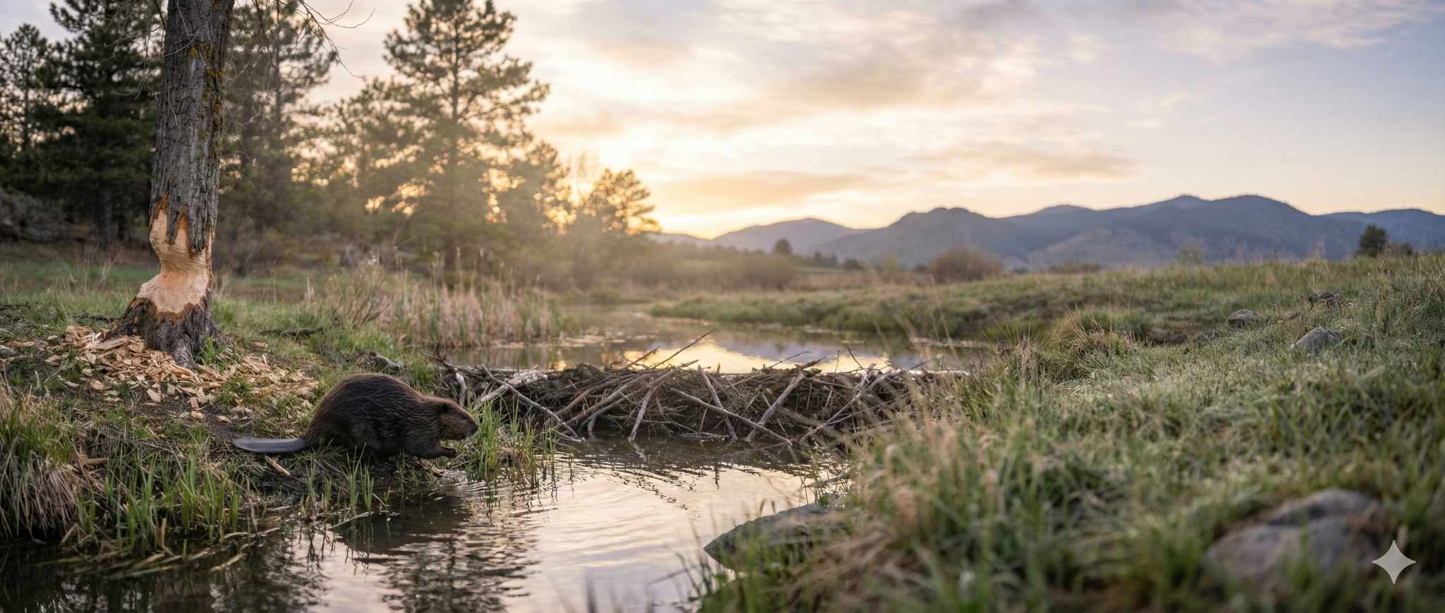 image for beaver removal, shows a beaver along a bank